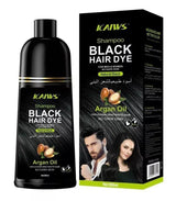 Kaiws Black Hair Colour Shampoo - Unisex, No Ammonia, No Stains
